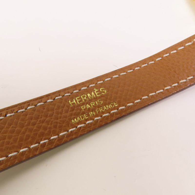HERMES Epsom皮革Kelly 25金扣手挽肩背兩用袋Gold-7