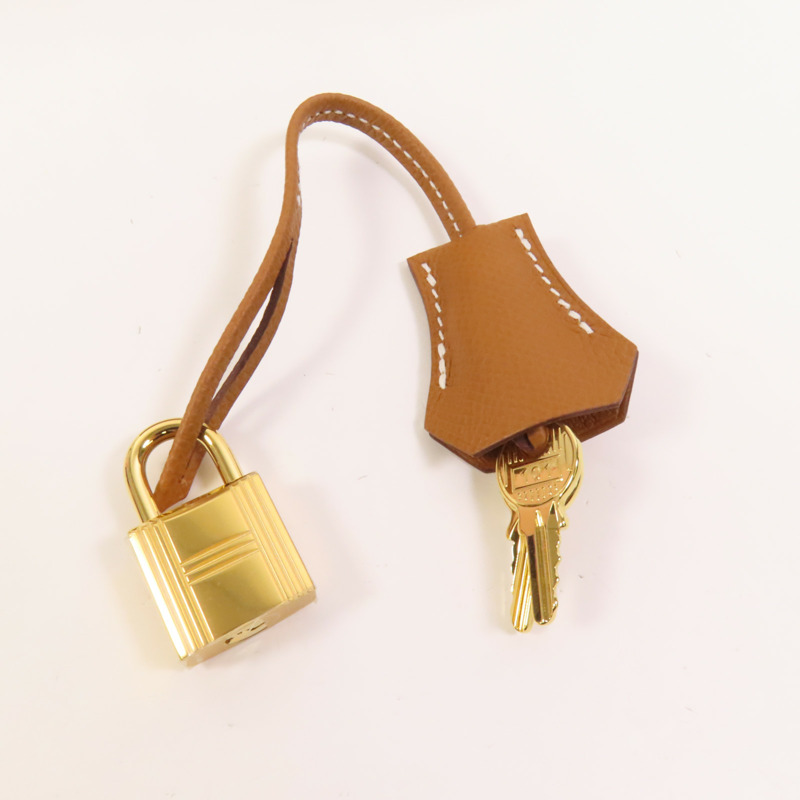 HERMES Epsom皮革Kelly 25金扣手挽肩背兩用袋Gold-8