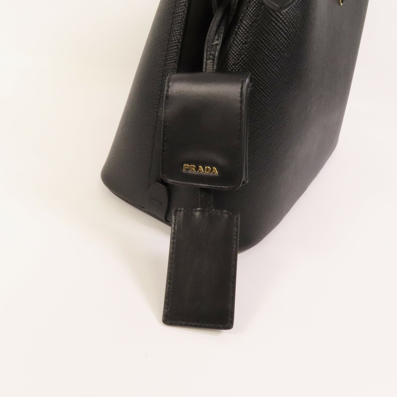 PRADA Saffiano皮革Shoulder Bag金扣手挽肩背兩用袋-6