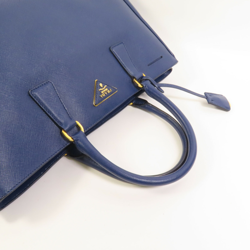 PRADA Saffiano皮革Tote Bag金扣手挽袋-4