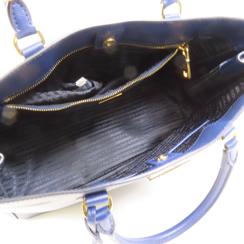 PRADA Saffiano皮革Tote Bag金扣手挽袋-7