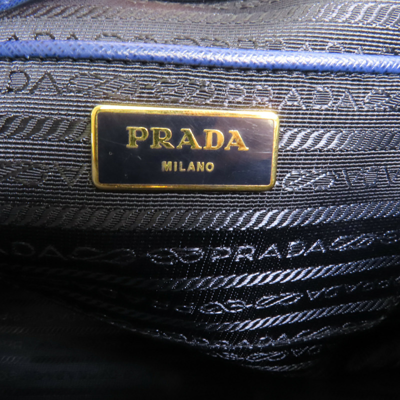 PRADA Saffiano皮革Tote Bag金扣手挽袋-8