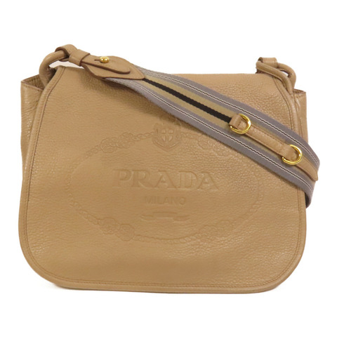 PRADA 牛皮皮革Shoulder Bag金扣肩背袋