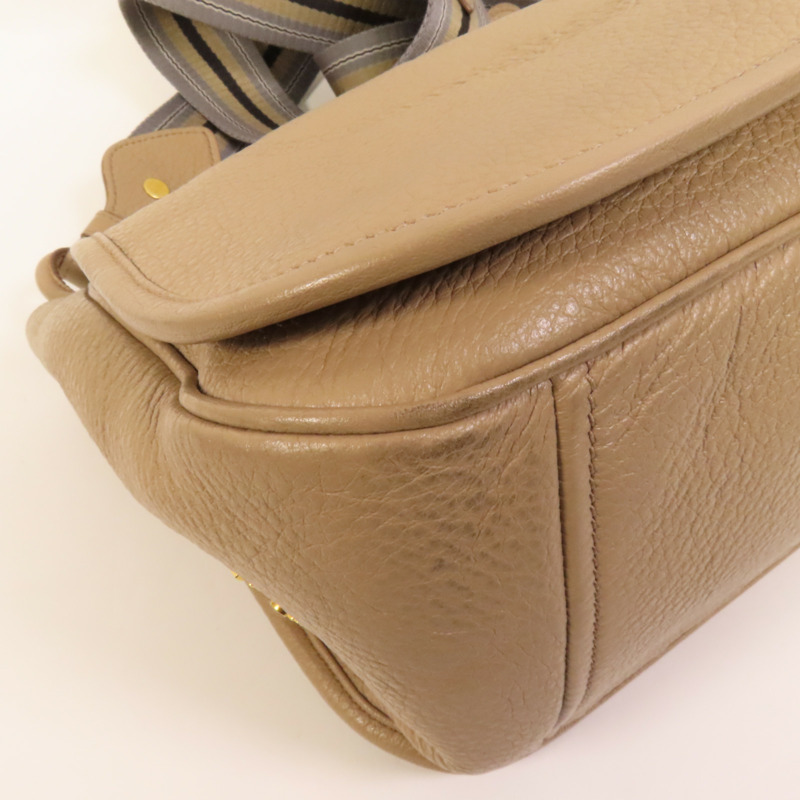 PRADA 牛皮皮革Shoulder Bag金扣肩背袋-11