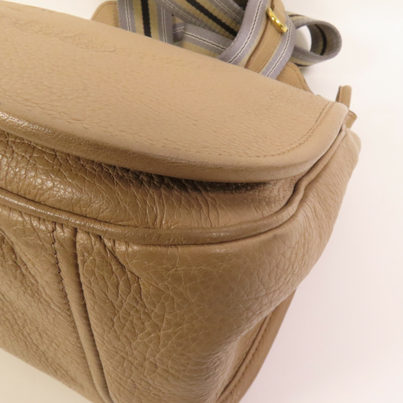 PRADA 牛皮皮革Shoulder Bag金扣肩背袋-14