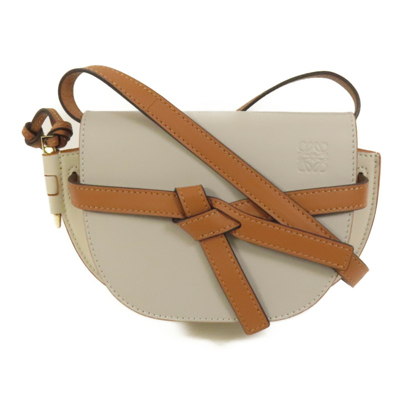 LOEWE 牛皮皮革Mini Gate金扣肩背袋-0