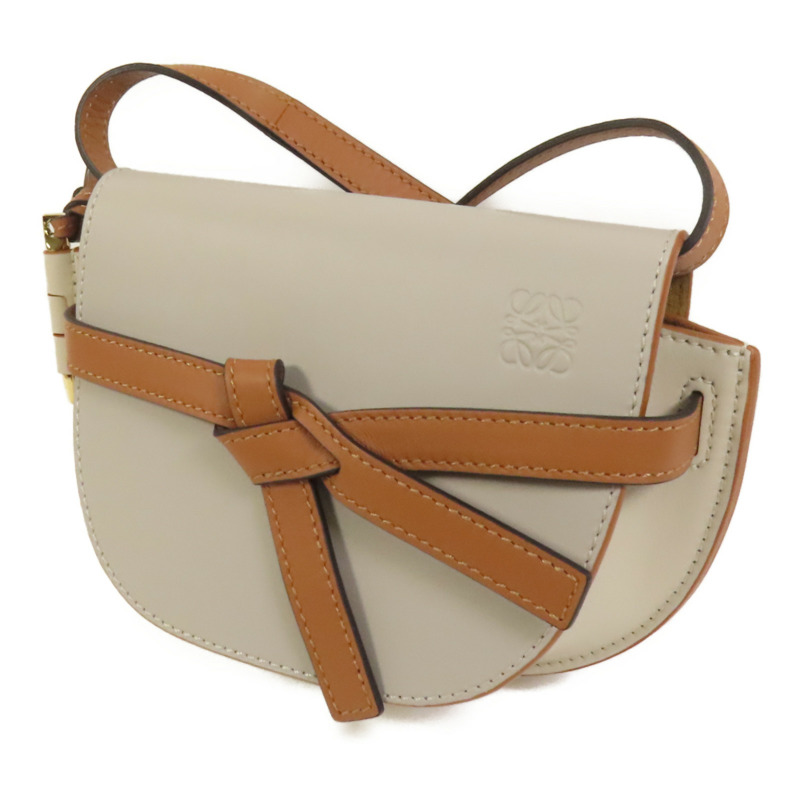 LOEWE 牛皮皮革Mini Gate金扣肩背袋-1