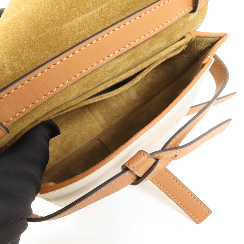 LOEWE 牛皮皮革Mini Gate金扣肩背袋-6