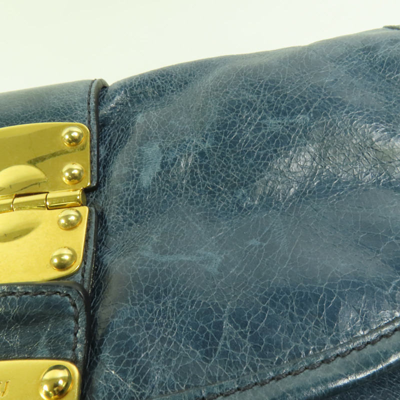 Miu Miu 牛皮皮革2 Way Shoulder金扣手挽肩背兩用袋-17