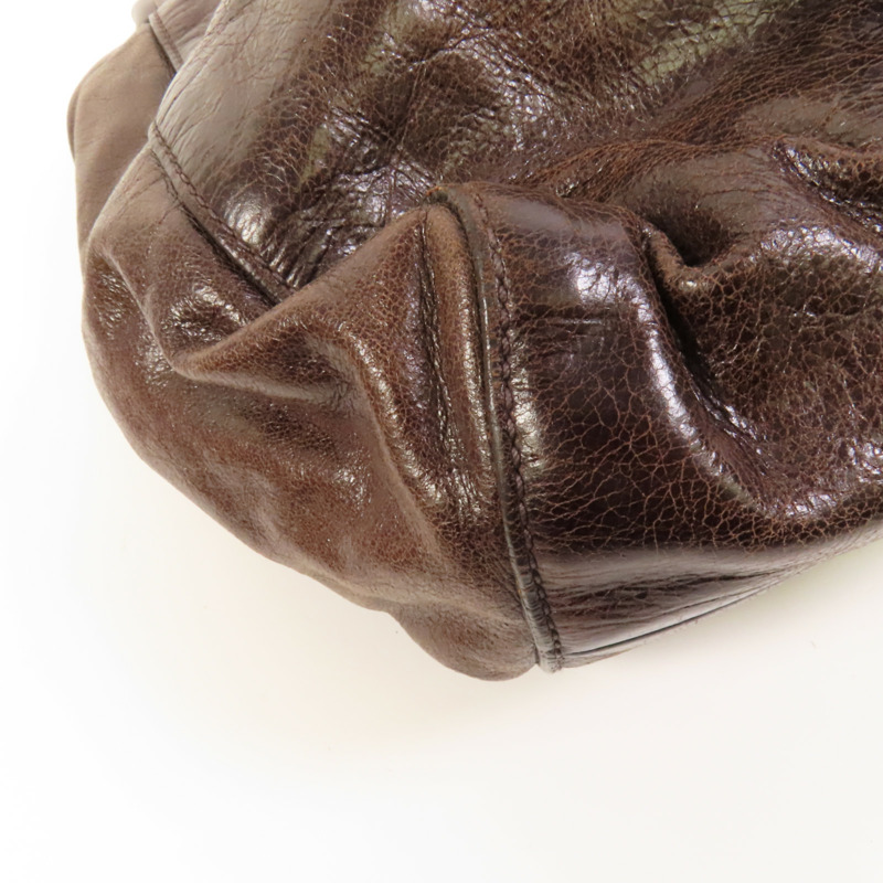 Miu Miu 牛皮皮革Vitello Lux金扣手挽袋-13