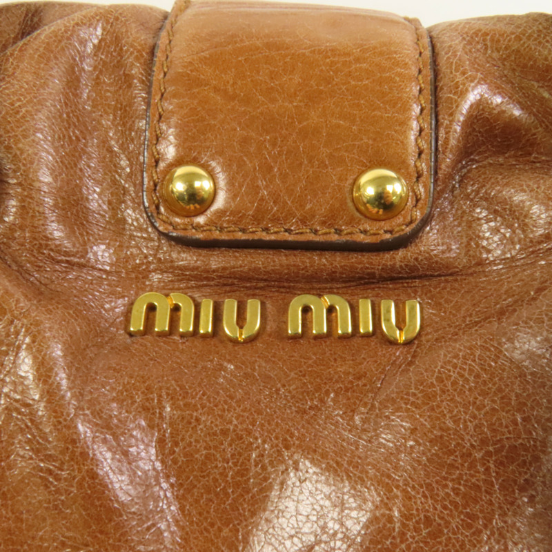 Miu Miu 牛皮皮革2 Way Shoulder金扣手挽肩背兩用袋-7