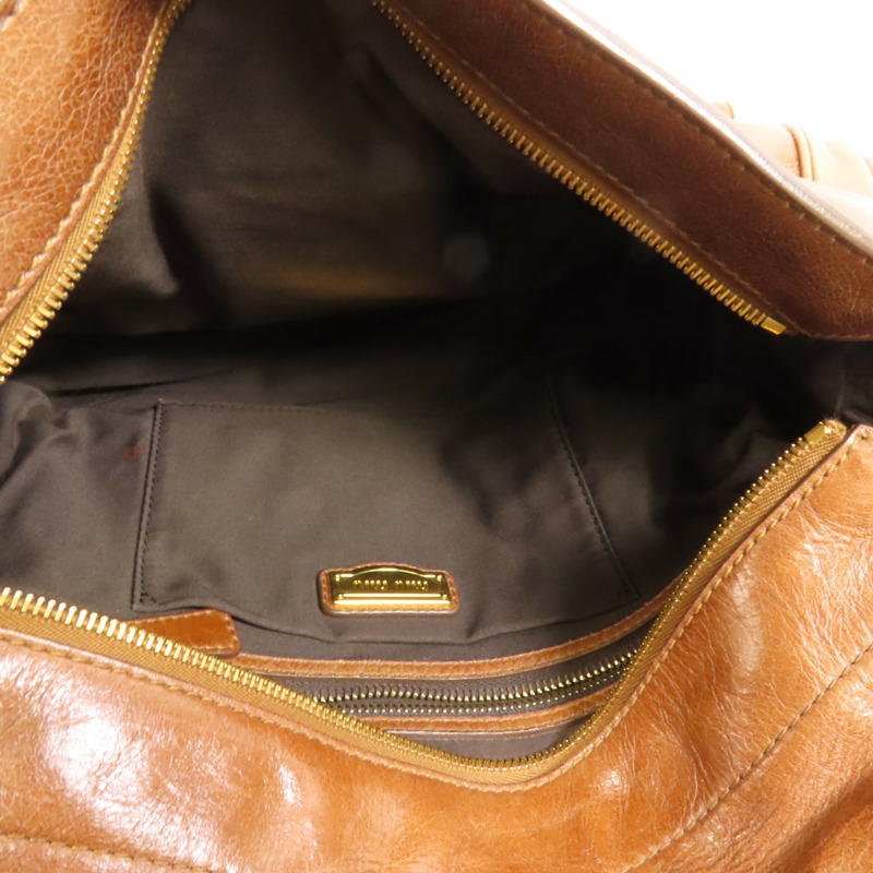 Miu Miu 牛皮皮革2 Way Shoulder金扣手挽肩背兩用袋-8