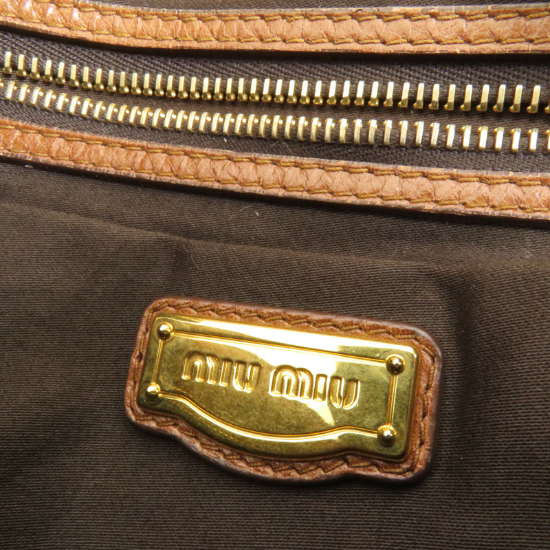 Miu Miu 牛皮皮革2 Way Shoulder金扣手挽肩背兩用袋-9