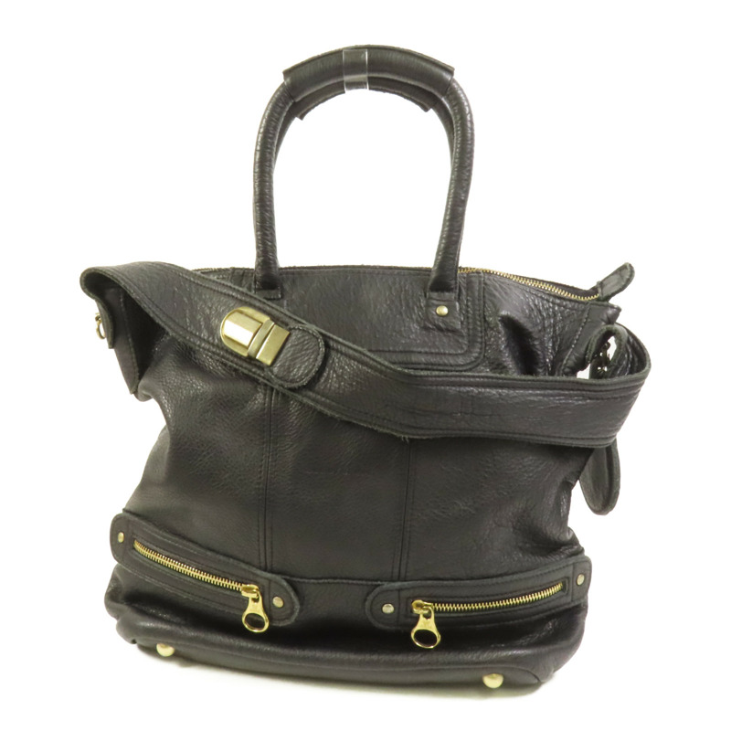 SEE BY CHLOE 牛皮皮革2 Way Shoulder金扣手挽肩背兩用袋-0