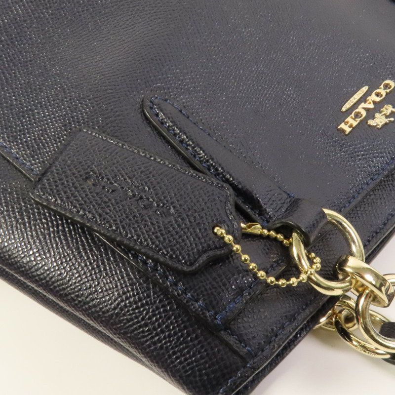 COACH 牛皮皮革2 Way Shoulder金扣手挽肩背兩用袋-6