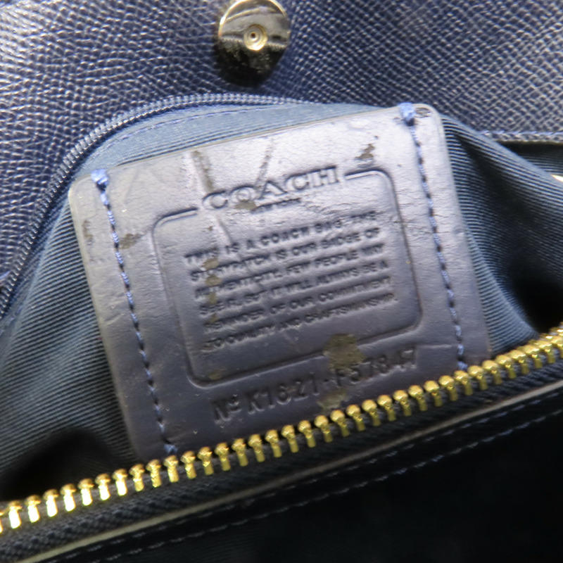 COACH 牛皮皮革2 Way Shoulder金扣手挽肩背兩用袋-9