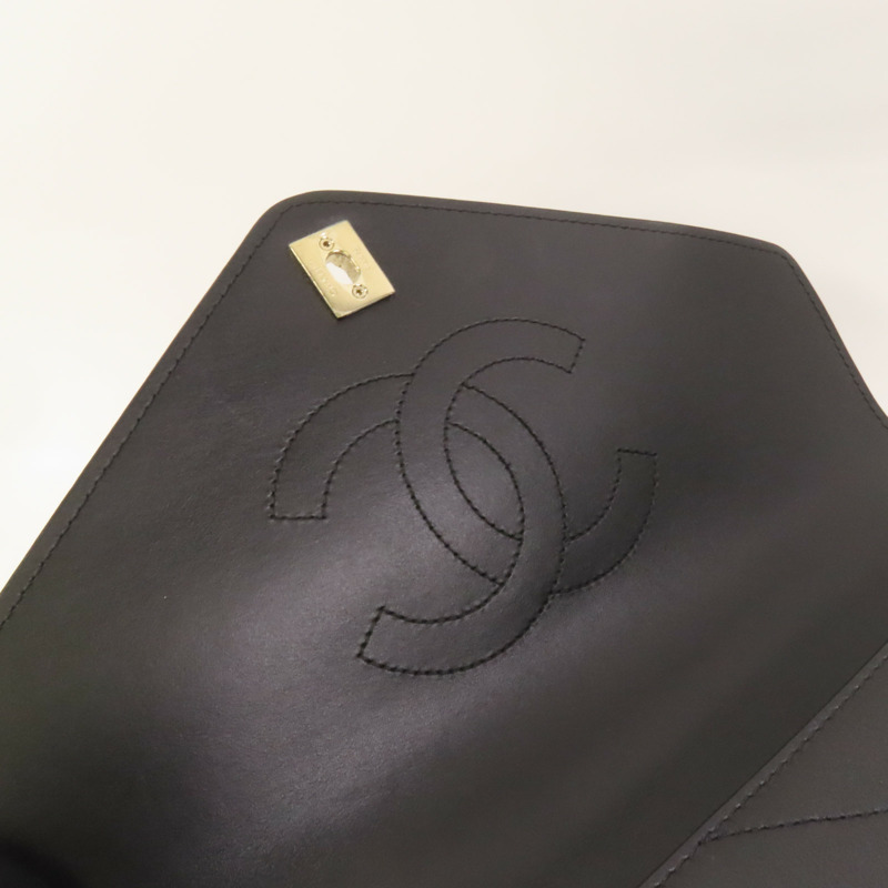 CHANEL 牛皮皮革Chain Shoulder金扣手挽肩背兩用袋-6