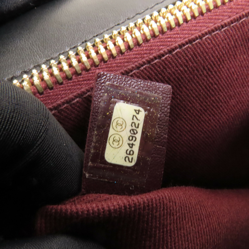 CHANEL 牛皮皮革Chain Shoulder金扣手挽肩背兩用袋-8