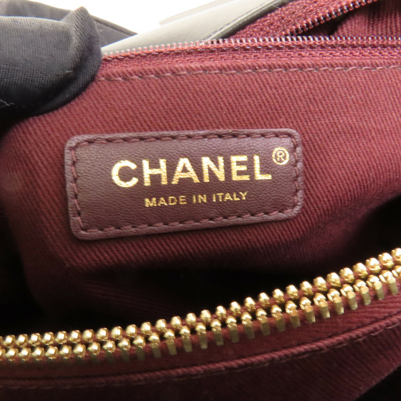 CHANEL 牛皮皮革Chain Shoulder金扣手挽肩背兩用袋-9