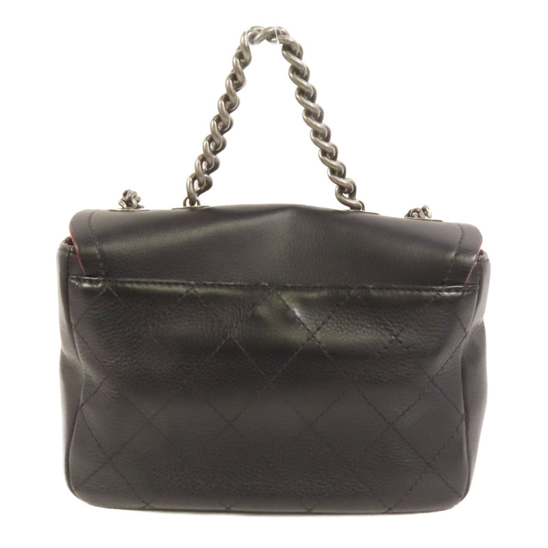 CHANEL 牛皮皮革2 Way Shoulder銀扣手挽肩背兩用袋-1