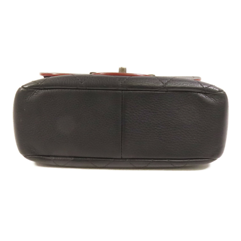 CHANEL 牛皮皮革2 Way Shoulder銀扣手挽肩背兩用袋-3