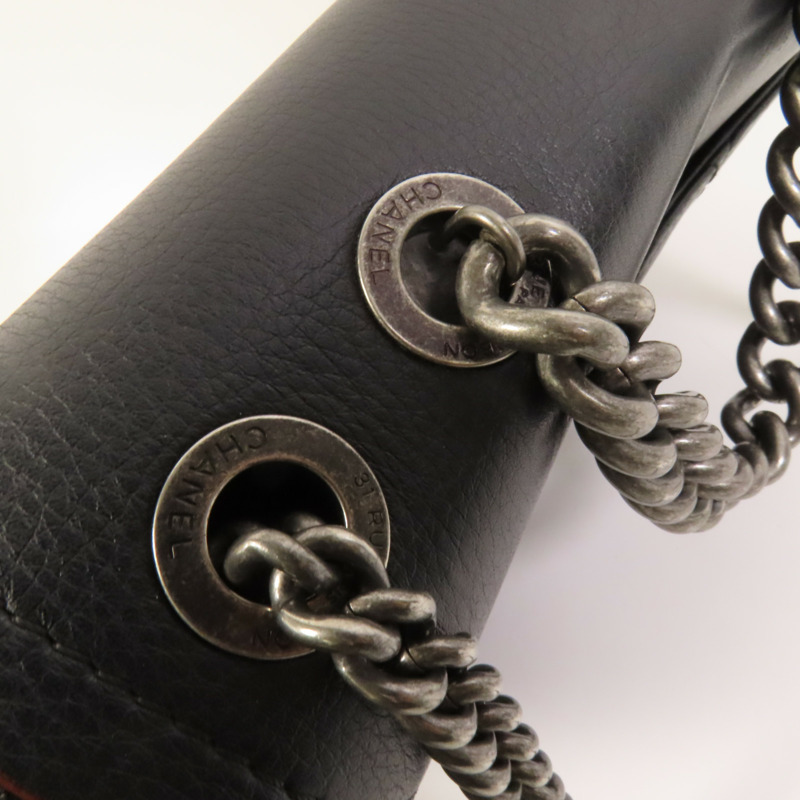 CHANEL 牛皮皮革2 Way Shoulder銀扣手挽肩背兩用袋-6