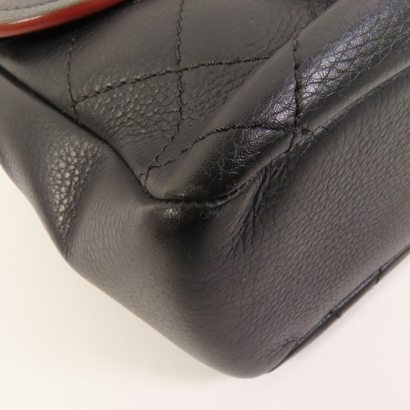 CHANEL 牛皮皮革2 Way Shoulder銀扣手挽肩背兩用袋-15