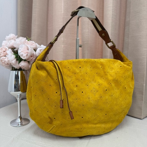 LV 麂皮鏤空腋下包 vintage 中古 二手 特價出清 肩背包 側背包 手提包