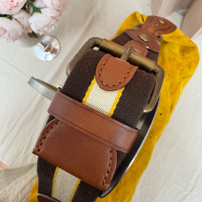 「特價出清」Louis Vuitton麂皮鏤空腋下包 vintage 中古 二手 肩背包 側背包 手提包-15