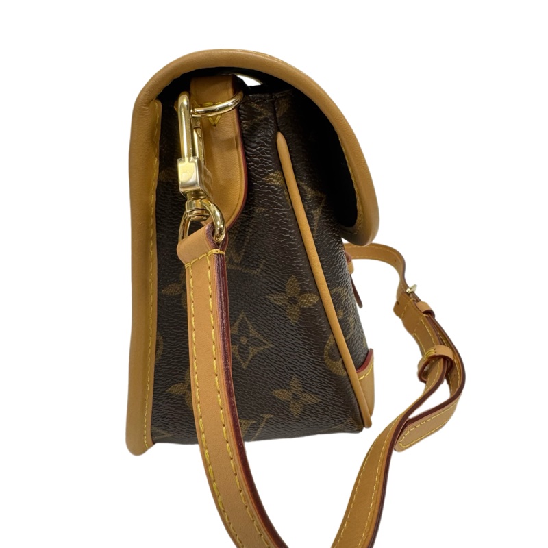 LOUIS VUITTON 路易威登 Diane 法棍 單肩包 斜背包 女款 小號 塗層帆布 老花色-3