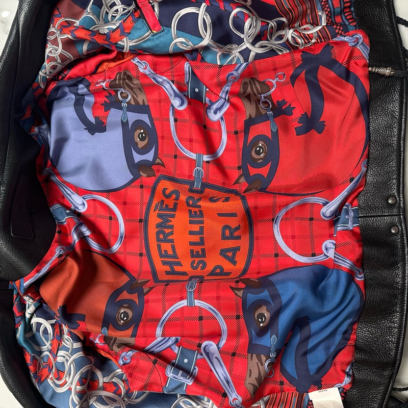 Chrome Hearts 克罗心黑色皮衣爱马仕内衬-3