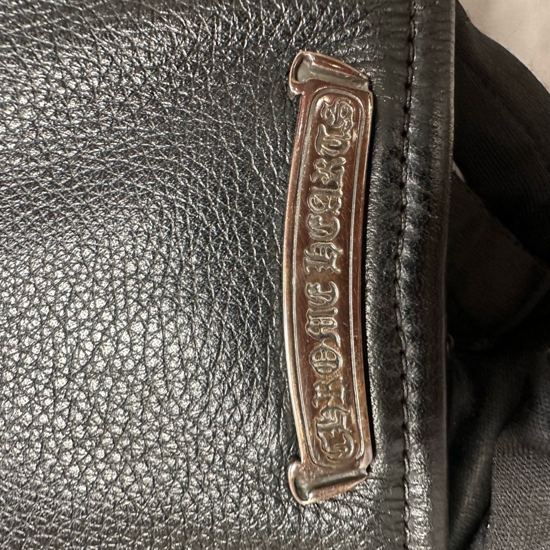 Chrome Hearts 克罗心黑色皮衣爱马仕内衬-8