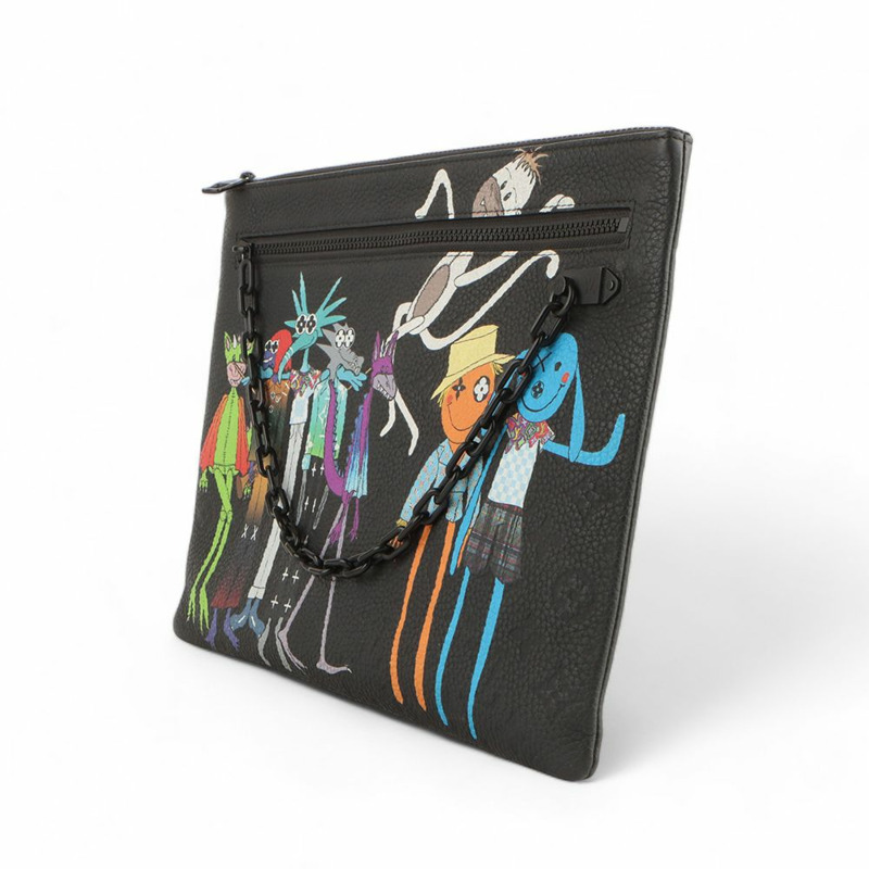 【包稅】LOUIS VUITTON M80147 Taurillon Virgil Abloh Zoom With Friends 限量版鏈條手拿包/-1