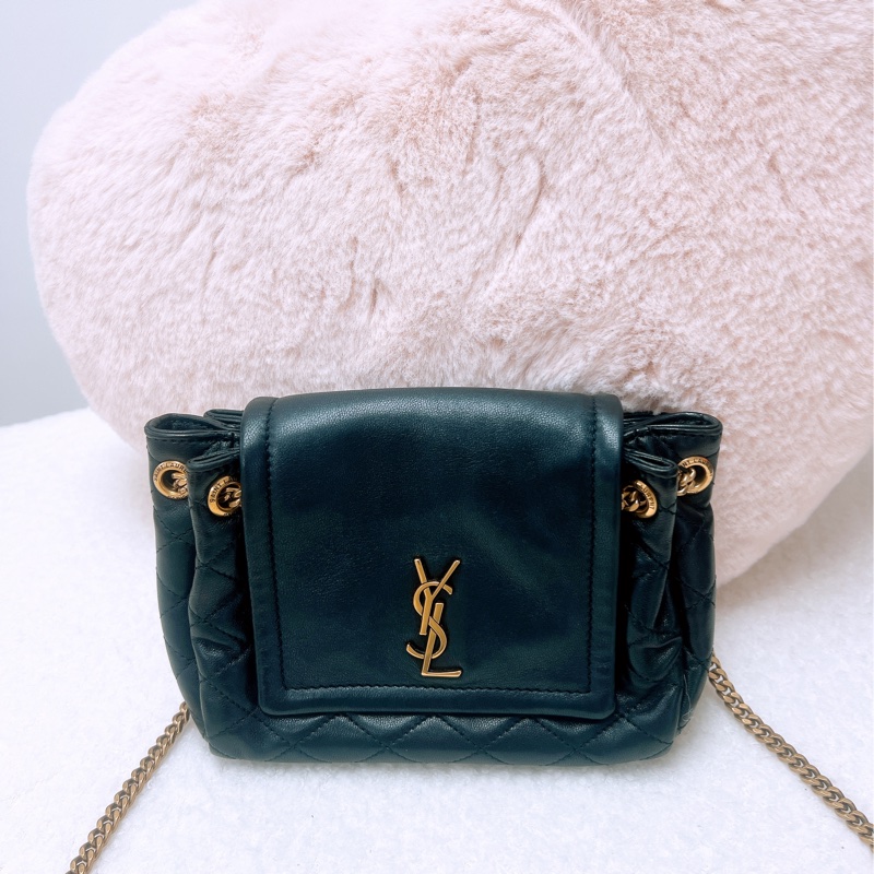 YSL nolita mini 黑金斜挎包-0