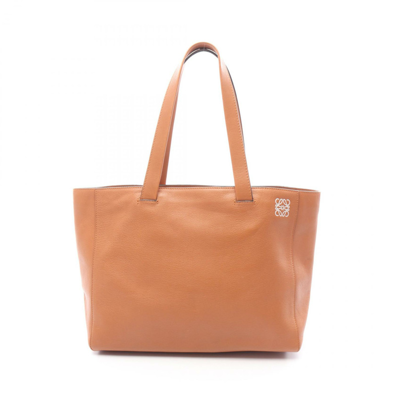 LOEWE EAST WEST SHOPPER SMALL 手提包 308.20.K86 皮革 棕色 二手 女士-0