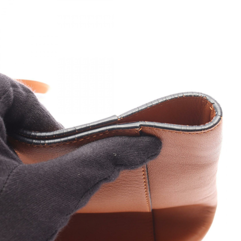 LOEWE EAST WEST SHOPPER SMALL 手提包 308.20.K86 皮革 棕色 二手 女士-6