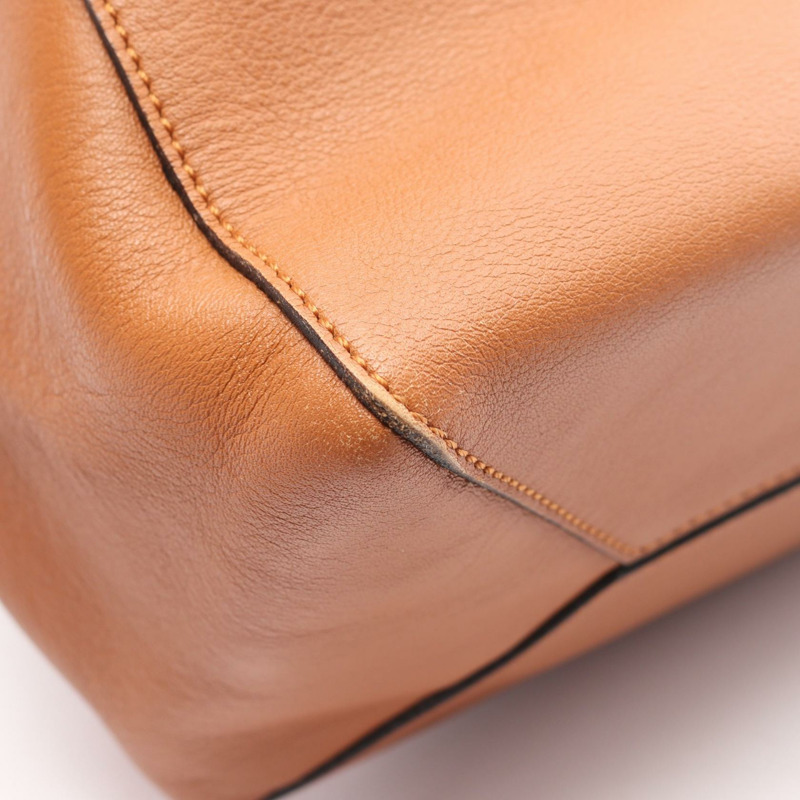 LOEWE EAST WEST SHOPPER SMALL 手提包 308.20.K86 皮革 棕色 二手 女士-14