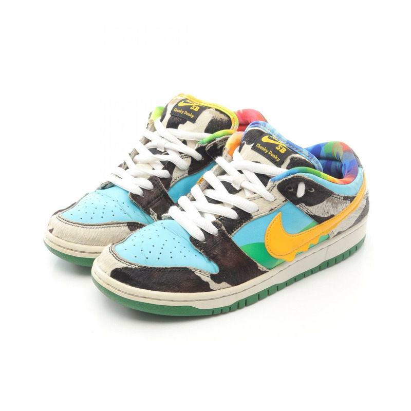 NIKE × BEN & JERRYS SB DUNK LOW CHUNKY DUNKY 運動鞋，真皮材質，美碼 7.5，二手男款-0