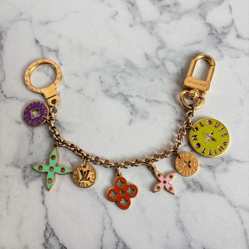 lv花卉彩色掛飾金屬鏈💙-1