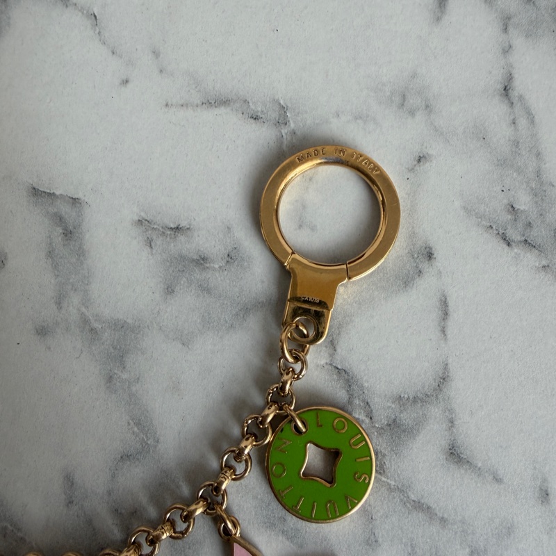 lv花卉彩色掛飾金屬鏈💙-4