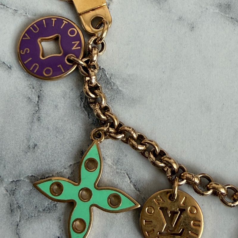 lv花卉彩色掛飾金屬鏈💙-6