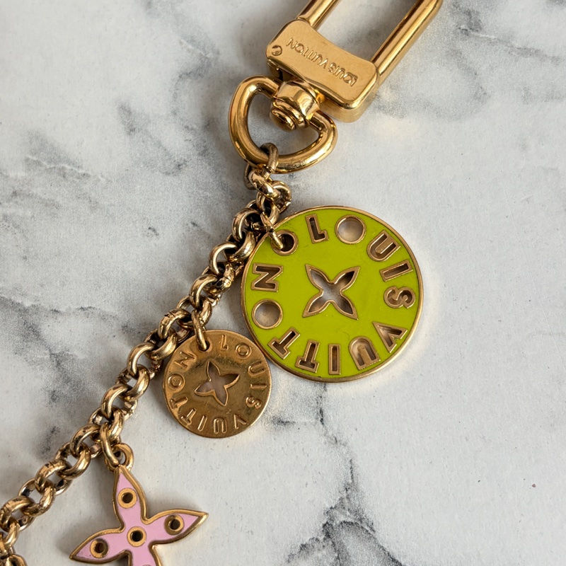 lv花卉彩色掛飾金屬鏈💙-7