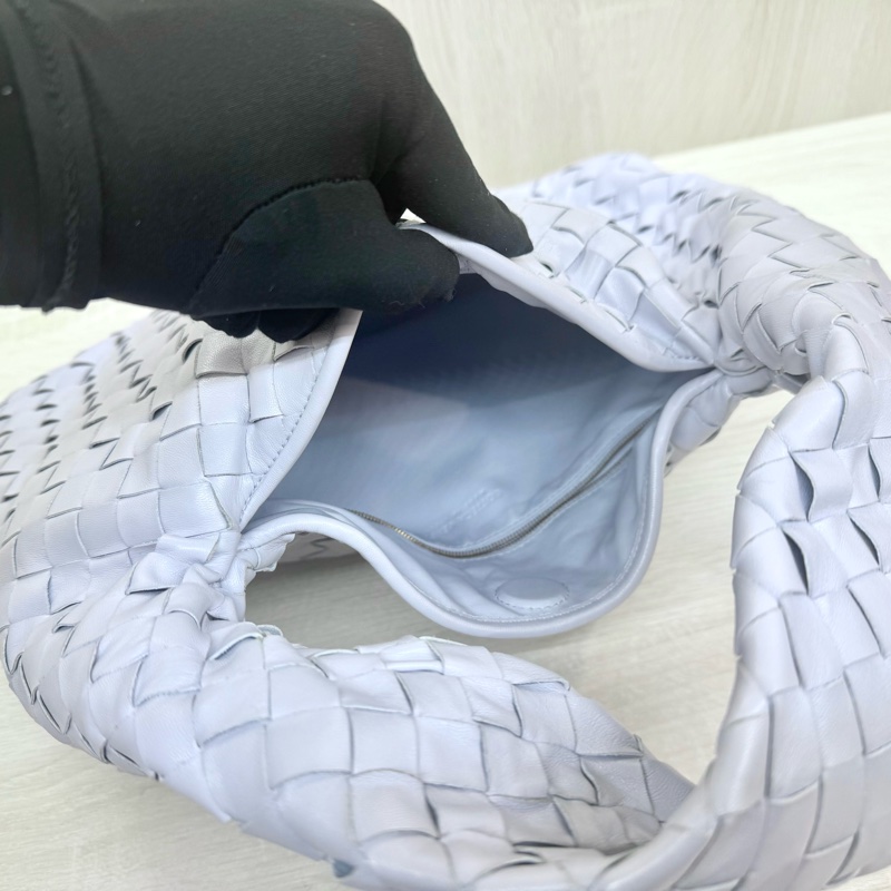 BV淡薰衣草紫小牛皮Hop編織肩背包763966-8