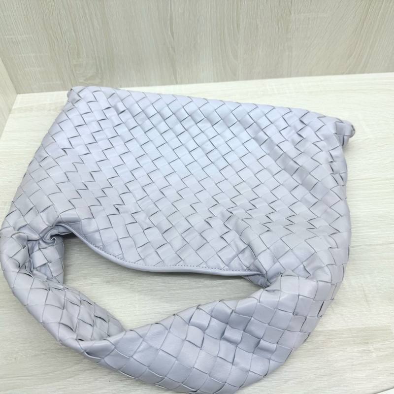 BV淡薰衣草紫小牛皮Hop編織肩背包763966-17