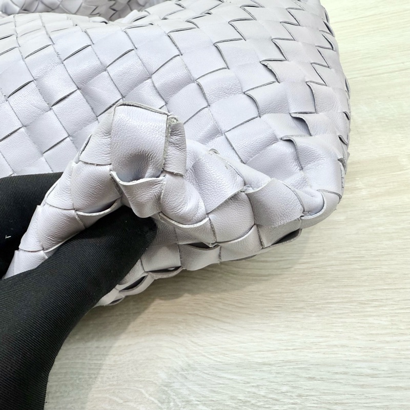 BV淡薰衣草紫小牛皮Hop編織肩背包763966-23