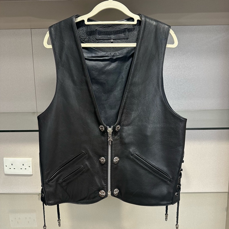 Chrome Hearts 口袋拉链休闲皮马甲-0