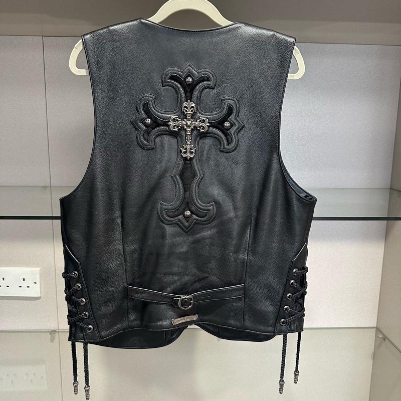 Chrome Hearts 口袋拉链休闲皮马甲-1