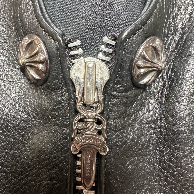 Chrome Hearts 口袋拉链休闲皮马甲-10