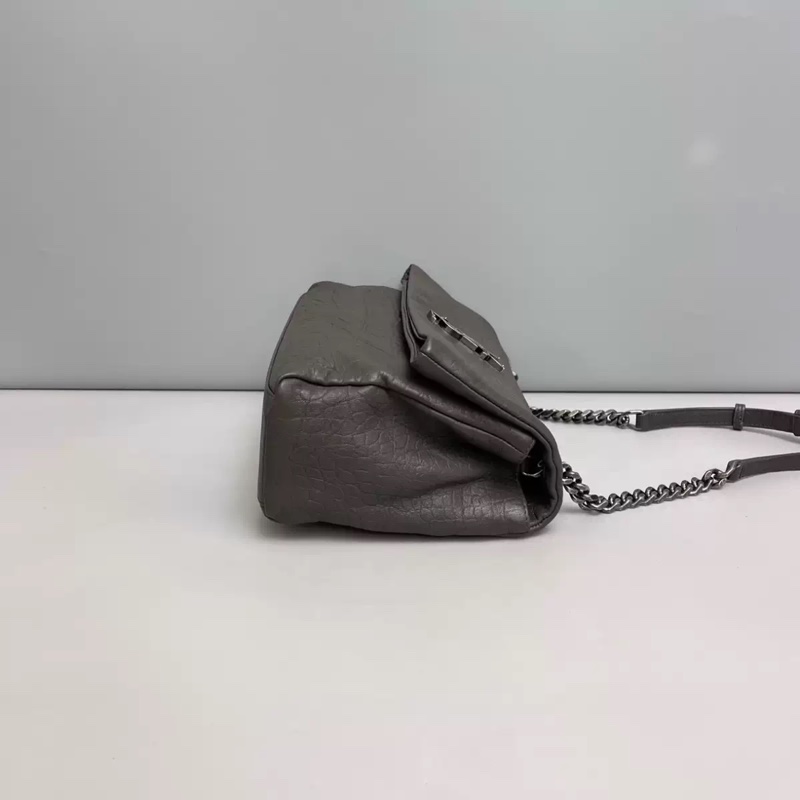 YSL聖羅蘭 咖灰色鰐魚壓紋好萊塢中號包-2