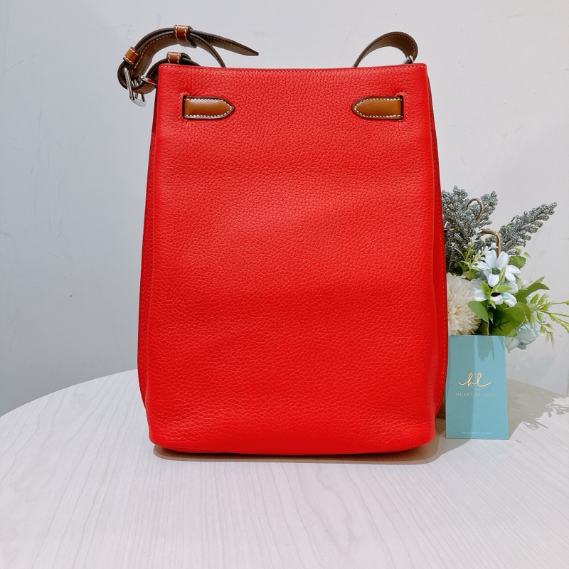 TK1917 HERMES 愛馬仕 凱莉扣帶 單肩 斜挎包 SO KELLY 22CM TOGO ROSE X PHW-2